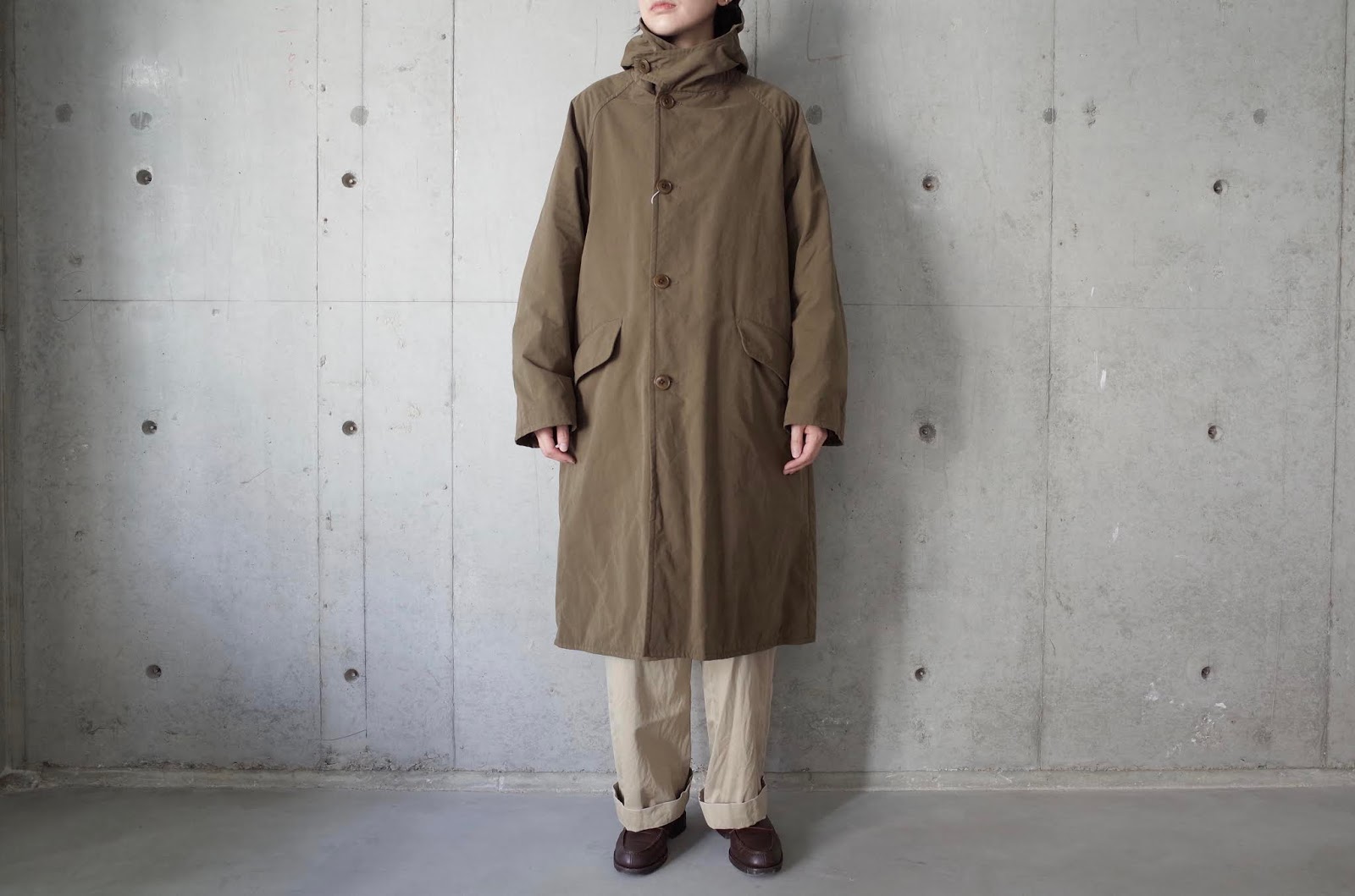 COMOLI コモリ 19AW フーデッドコート サイズ2 コモリ-