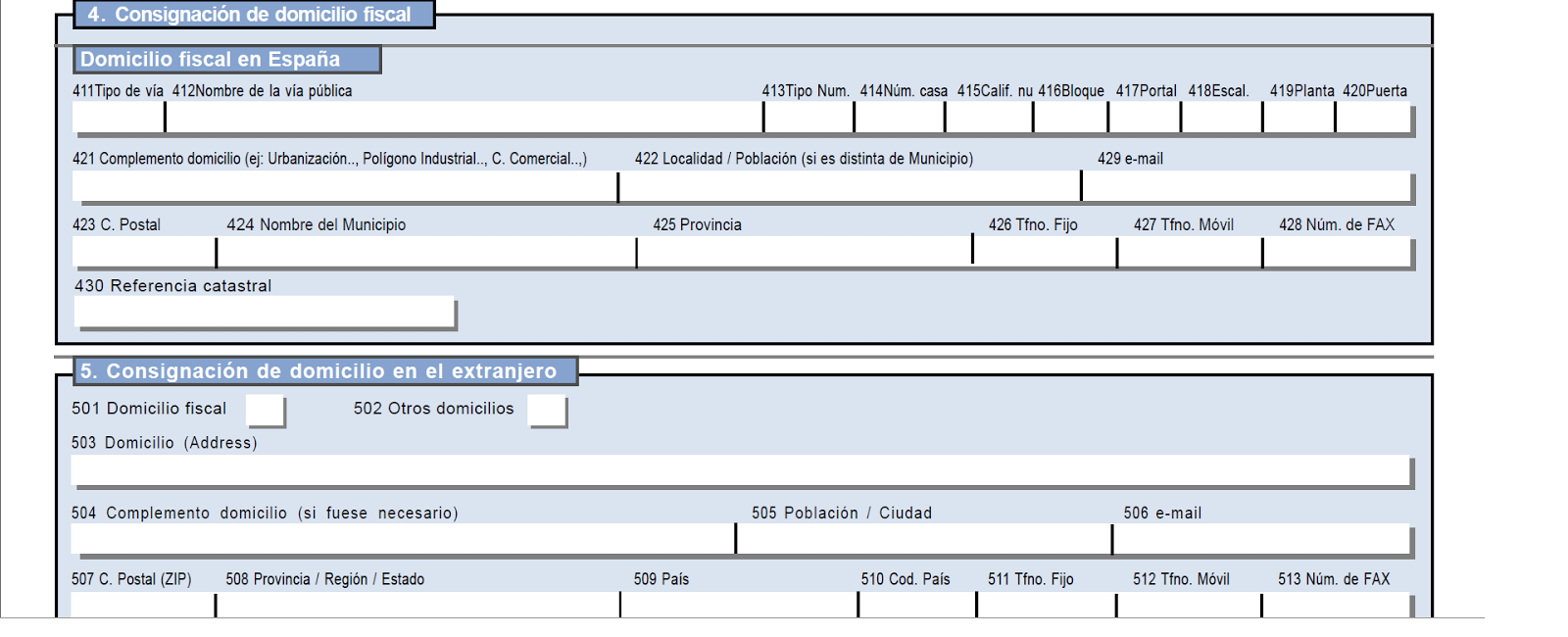 Fiscalistas sin fronteras: Modelo 030