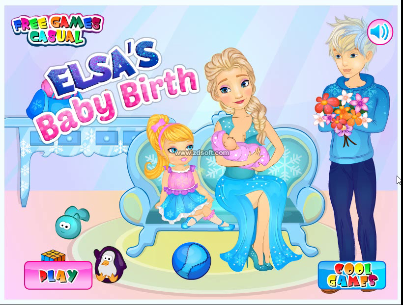 Frozen Elsa Baby Birth / Disney Frozen Game Elsa Frozen Baby Feeding