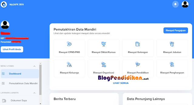 Begini Cara Cek Profil Pns Di Mysapk Bkn Go Id Dan Langkah Langkah Pemutakhiran Data Mandiri Pns Blog Pendidikan