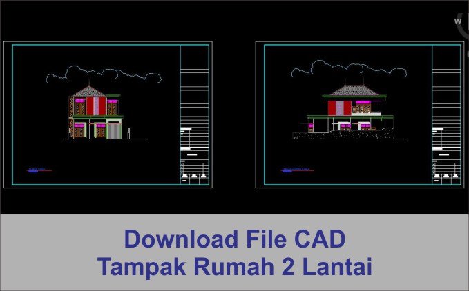 Download Tampak Rumah Minimalis 2 Lantai File Autocad Arsimedia