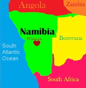 Namibia color map