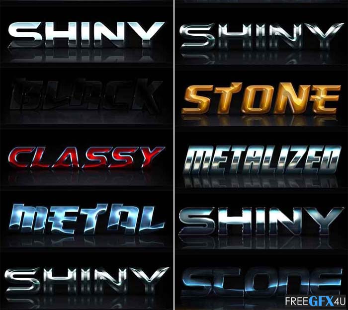 10 Glossy Photoshop Text Effects