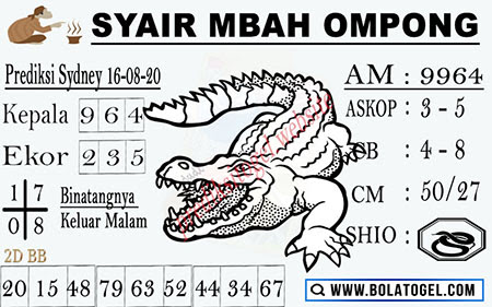 Syair Mbah Ompong Sydney 16 Agustus 2020 Archives Prediksi Master Togel Hari Ini Singapura Hongkong Sidney Jp