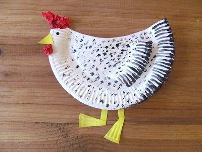 paper plate hen