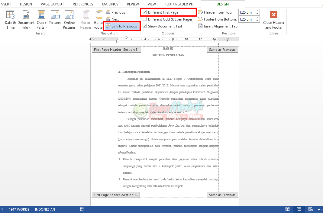 Mengatur Section 5 Mengatur Section 5