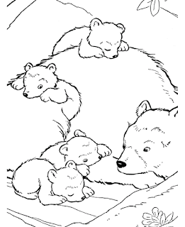 Cute Of Bear Familly With Baby Bear Coloring Pages Cute Of Bear Familly With Baby Bear Coloring Pages