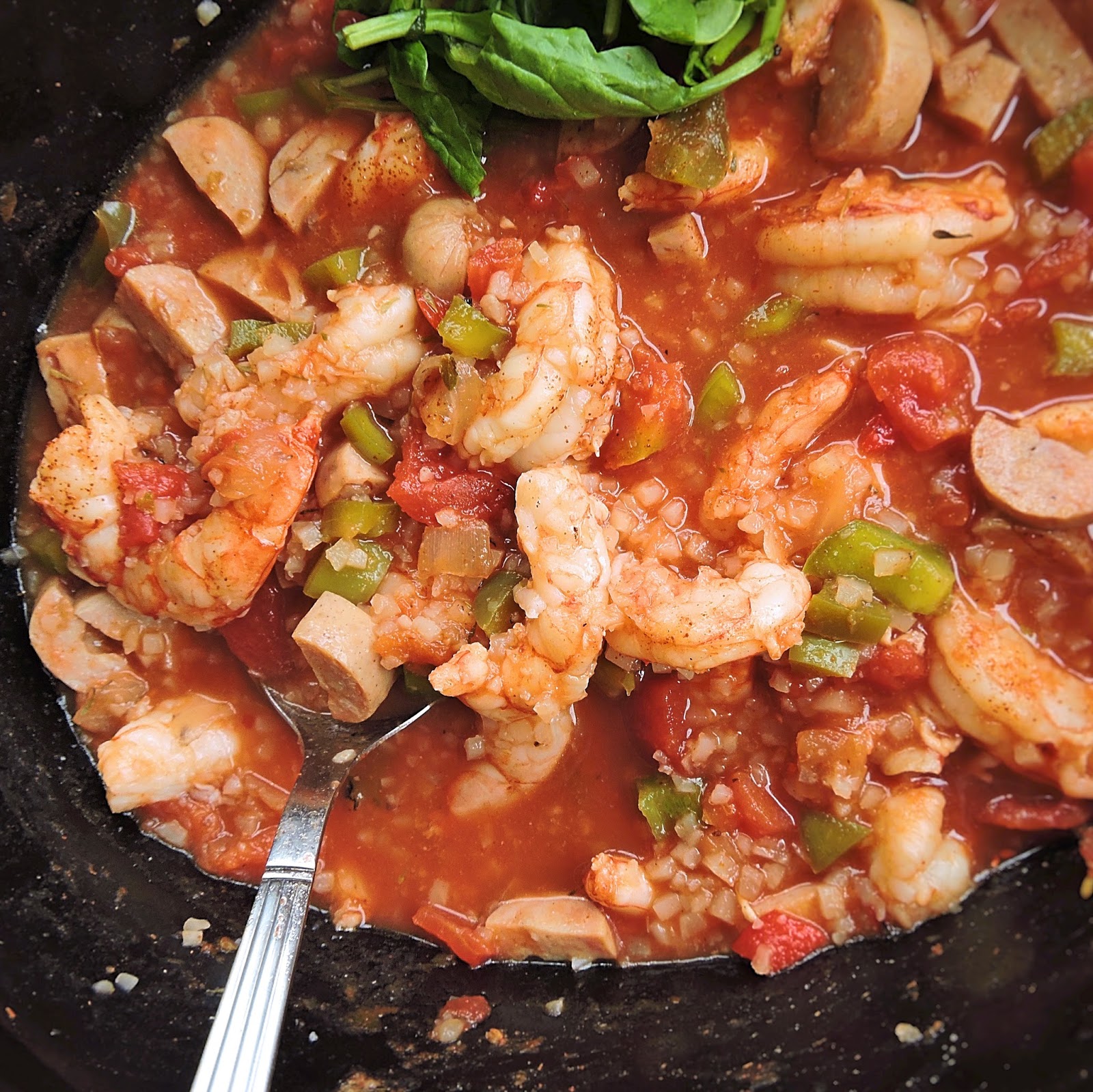 Just Jessie B Slow Cooker Shrimp & Sausage Jambalaya Paleo, Whole30