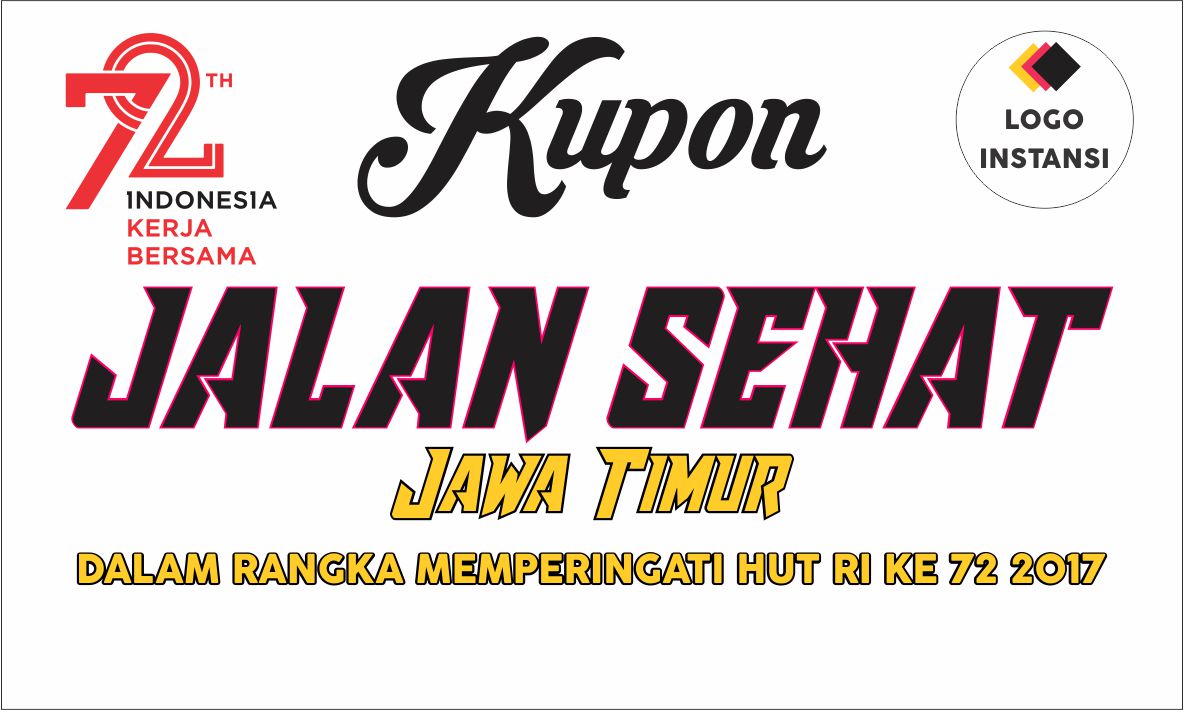 Kupon Jalan Sehat Vector Logos Design Free Download Hut Ri