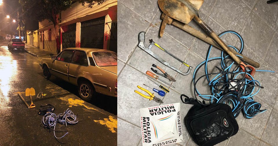 Polícia Militar prende suspeitos de furto de fios de cobre em Cataguases - Mídia Mineira