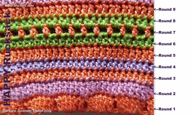 MICROCKNIT CREATIONS: HAPPY Rucksack - FREE Crochet PATTERN - PART 1