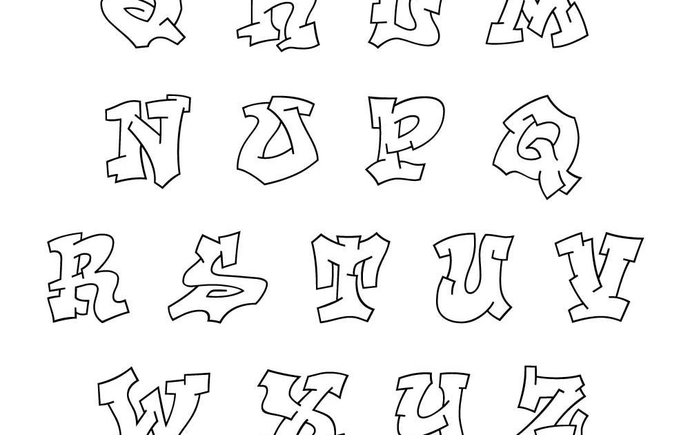 Printable Alphabet Letters In Graffiti - Letter Format