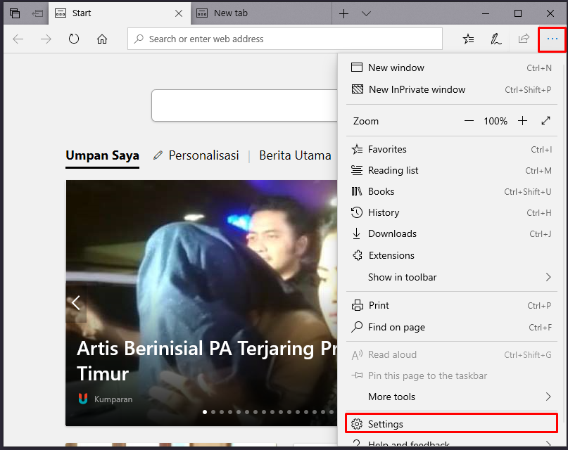 Cara Mengganti Tampilan pada Microsoft Edge Di Windows