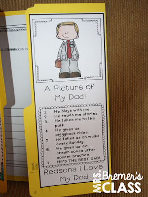 Father's Day Lapbook: These lapbooks are a fun way for students to show some love for their dads on Father's Day! #fathersday #lapbooks #kindergarten #1stgrade #2ndgrade