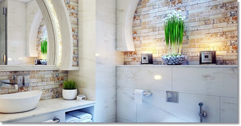 Small Bathroom, plants, decorating, ideas, design