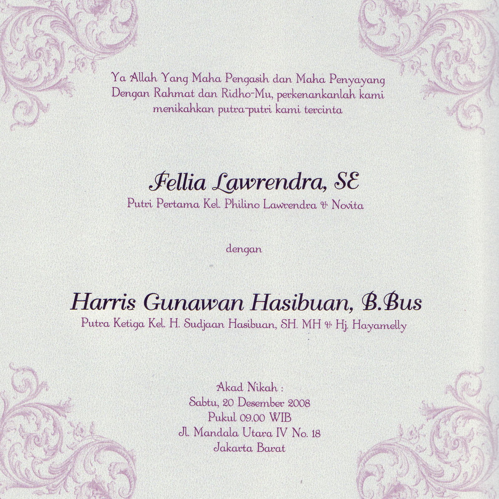 undangan akad nikah wood scribd indo