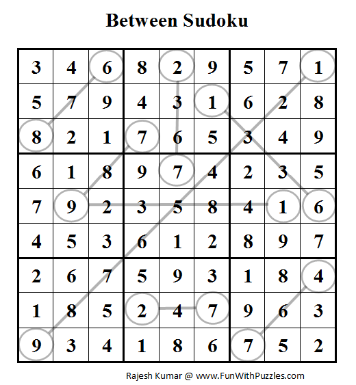 Between Sudoku (Daily Sudoku League #62) Solution