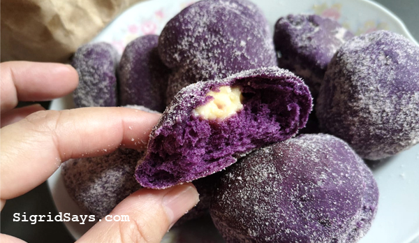 ube pandesal in Bacolod - Bacolod blogger - Bacolod food blogger - Bacolod City - Maid in Bacolod - food delivery service - breads - Bacolod bakeshop - homebakers - Bacolod homebakers - home-based business - ube pandesal recipe - cheesy ube pandesal - cheese filling - brown paper bag