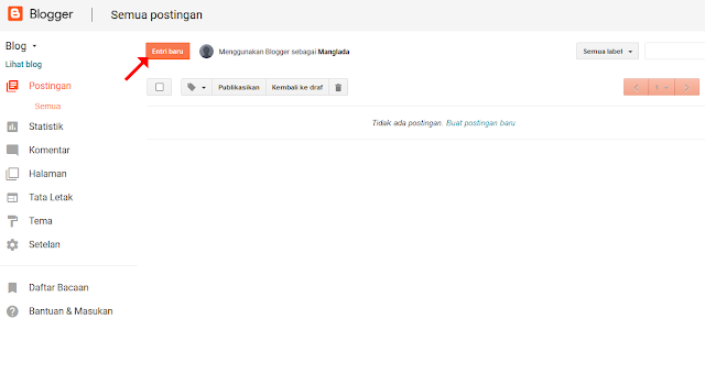 membuat entri baru blogger
