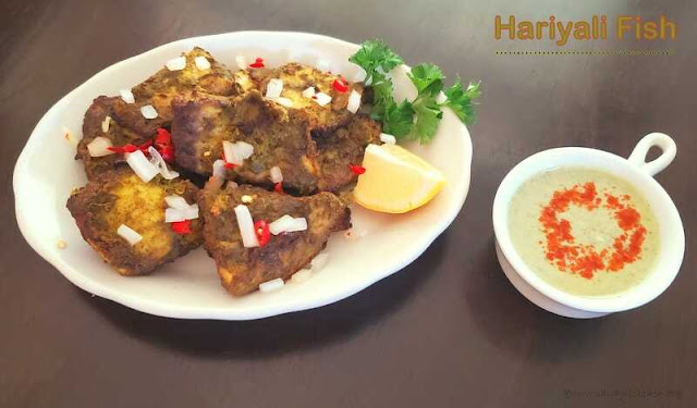 images of Hariyali Fish /  Hariyali FishTikka / Fish Hariyali Tikka Recipe / Fish Hariyali Tikka in Air Fryer - Air Fryer Recipes