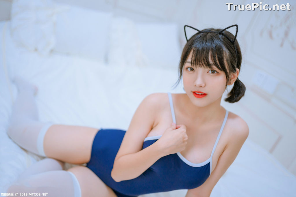 Image [MTCos] 喵糖映画 Vol.040 – Chinese Model 猫君君MaoJun – Navy Blue Monokini - TruePic.net - Picture-7