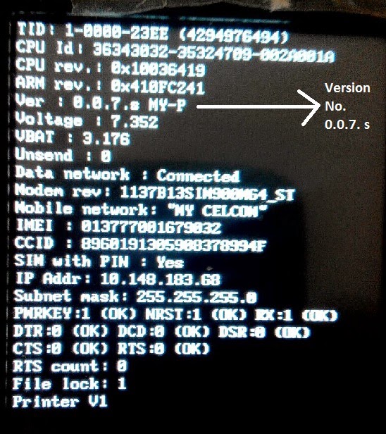 TrackSol Cloud POS: How to check your terminal version
