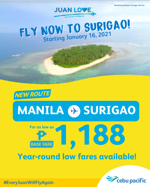 Cebu Pacific to launch direct ManilaSurigao flight BEST CEBU BLOGS