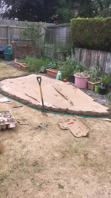 The beginnings of the new flower bed The beginnings of the new flower bed