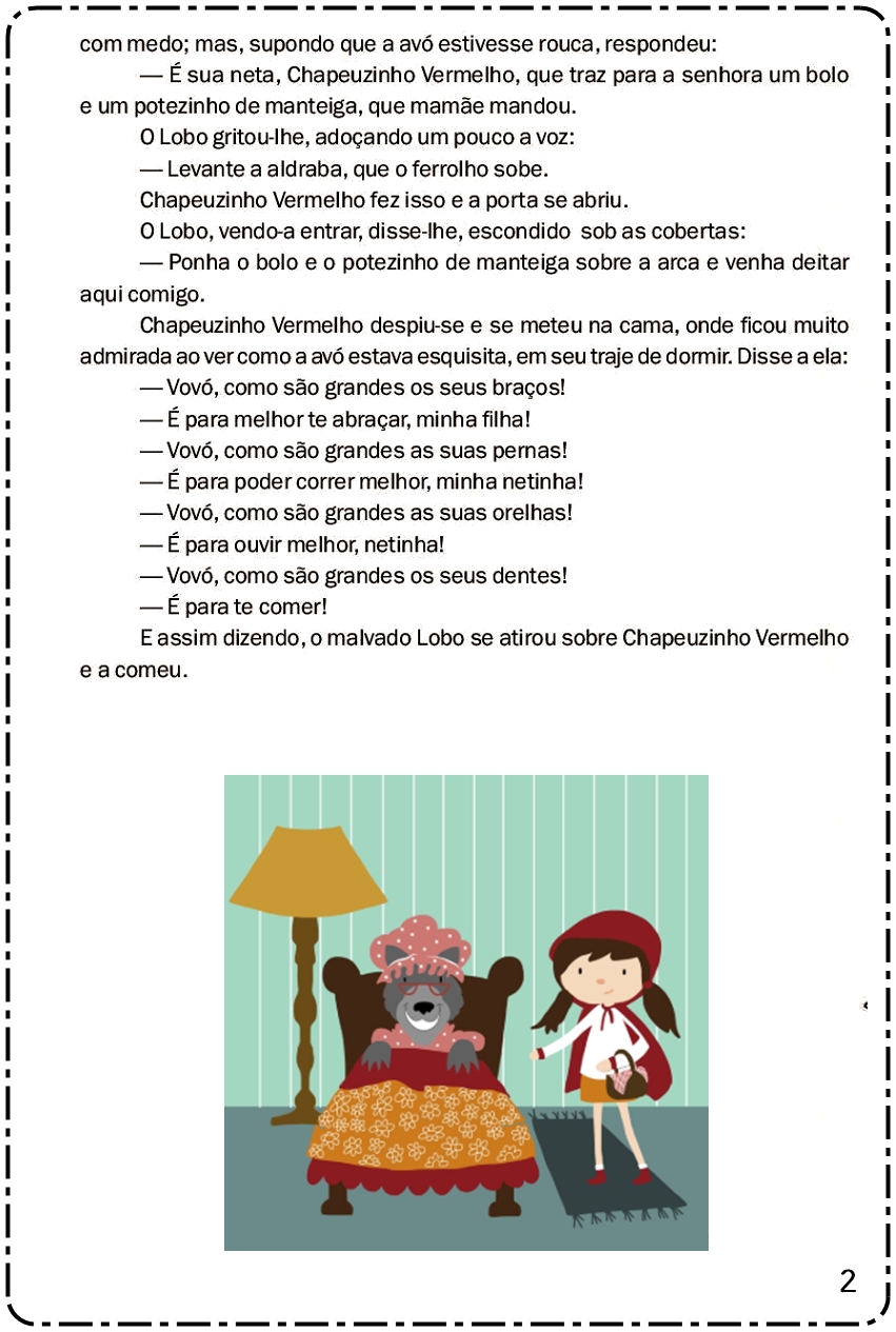 Moral Da Historia Chapeuzinho Vermelho AskSchool