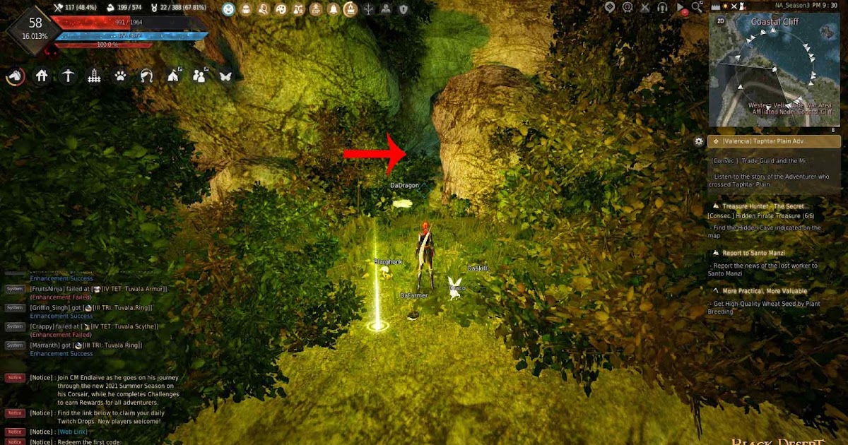 Black Desert Online Hidden Pirate Treasure 6/6 location