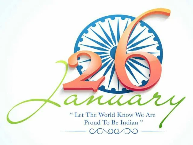 Happy Republic Day of India Greeting Message Wallpaper