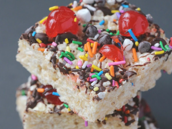 Sundae Rice Krispie Treats