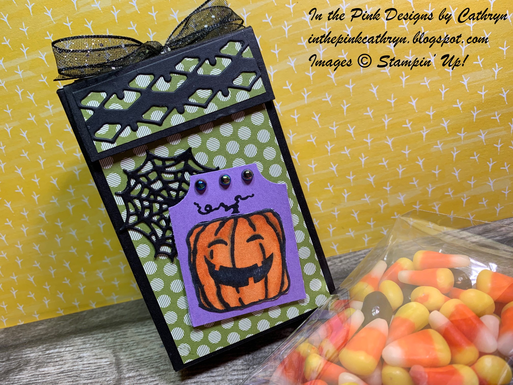 In the Pink, Designs by Cathryn Spooky Pumpkin Box Stampin' Up!