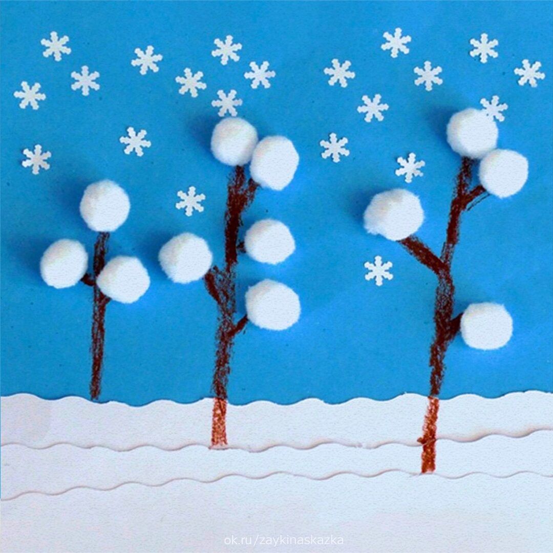 Зимняя аппликация