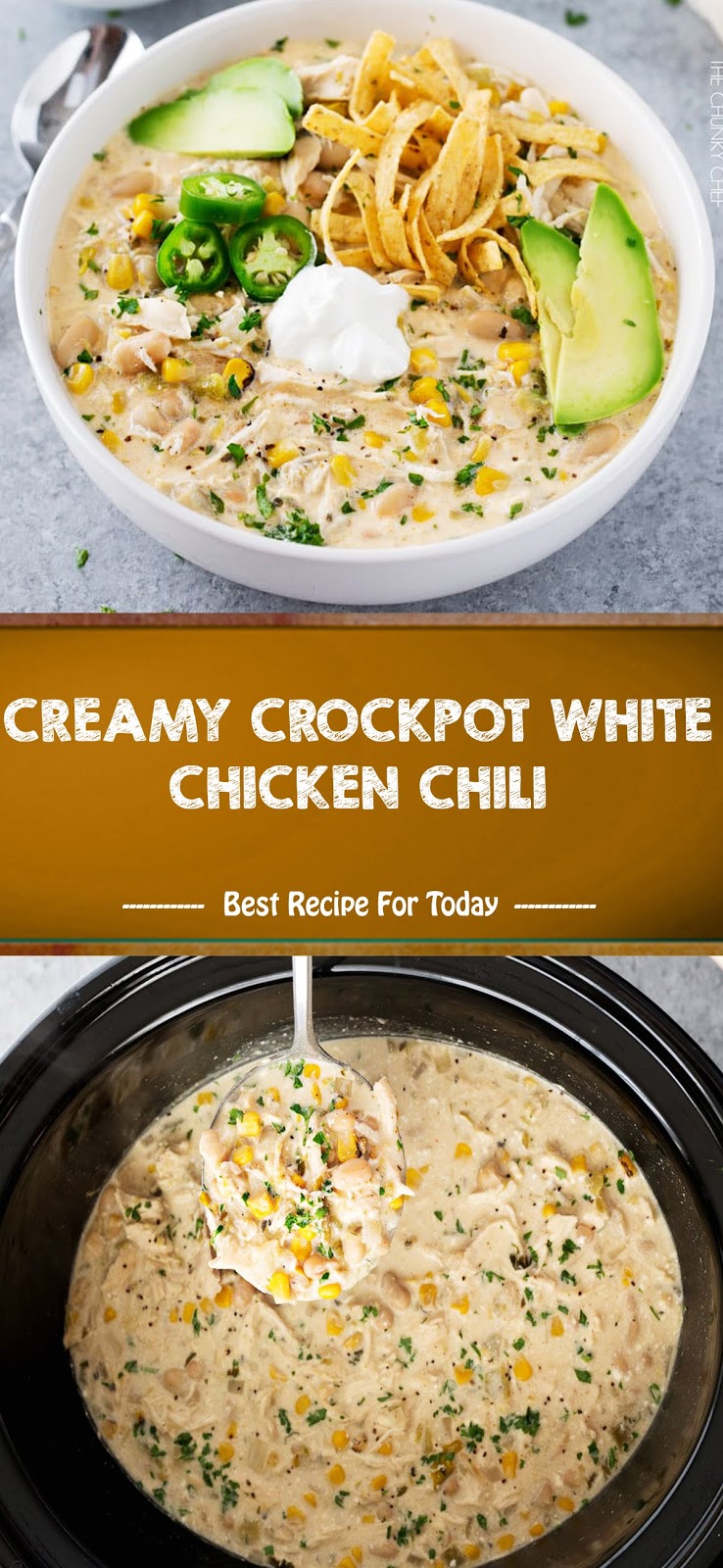 CREAMY CROCKPOT WHITE CHICKEN CHILI | Healthy Recipes