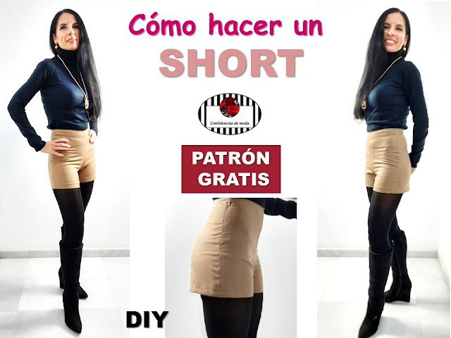 ¡Como hacer un short! DIY PANTALÓN CORTO. PATRÓN GRATIS en VARIAS TALLAS y escalable a muchas más