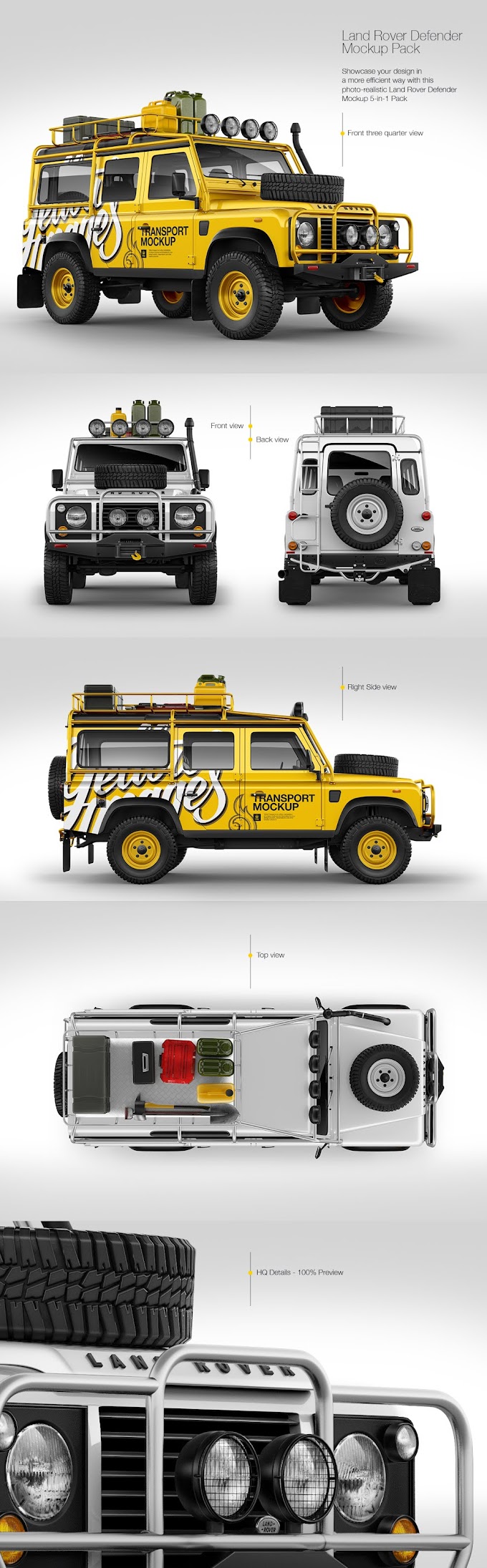 Download Full Size Pickup Truck Mockup Pack PSD Mockup Templates