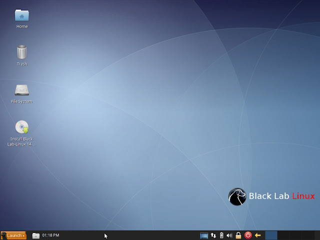 Black Lab Linux Xfce Desktop - First impression