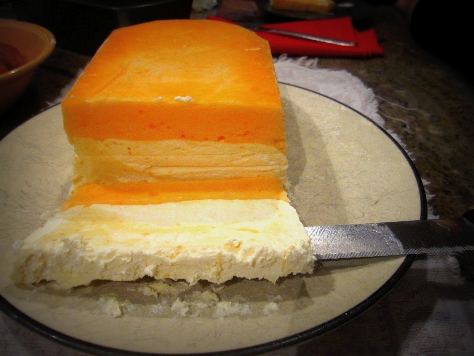 Kitchen Musings Frozen Orange Sherbet Cream Sickle Dessert