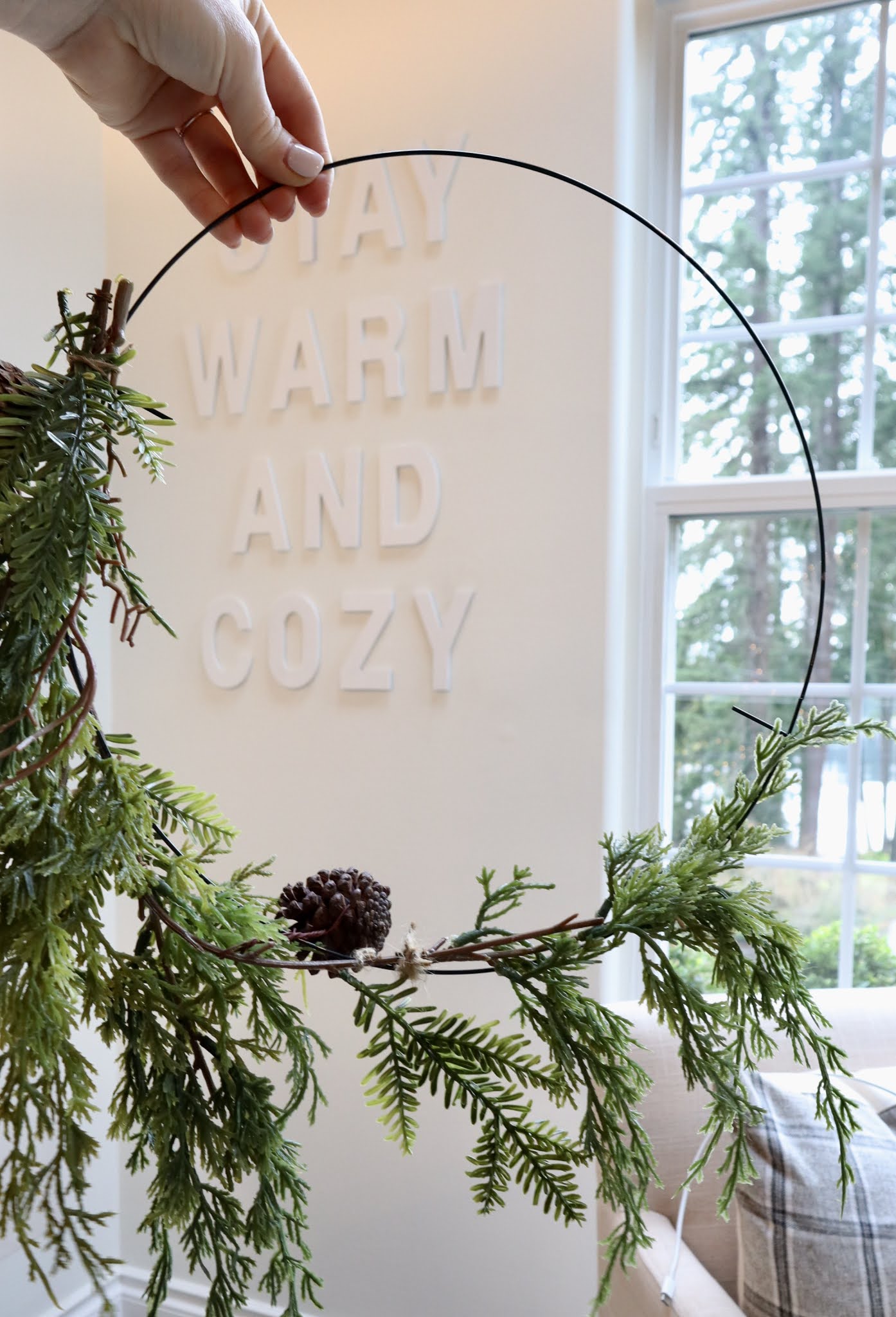 My Sweet Savannah DIY easy garland wreath
