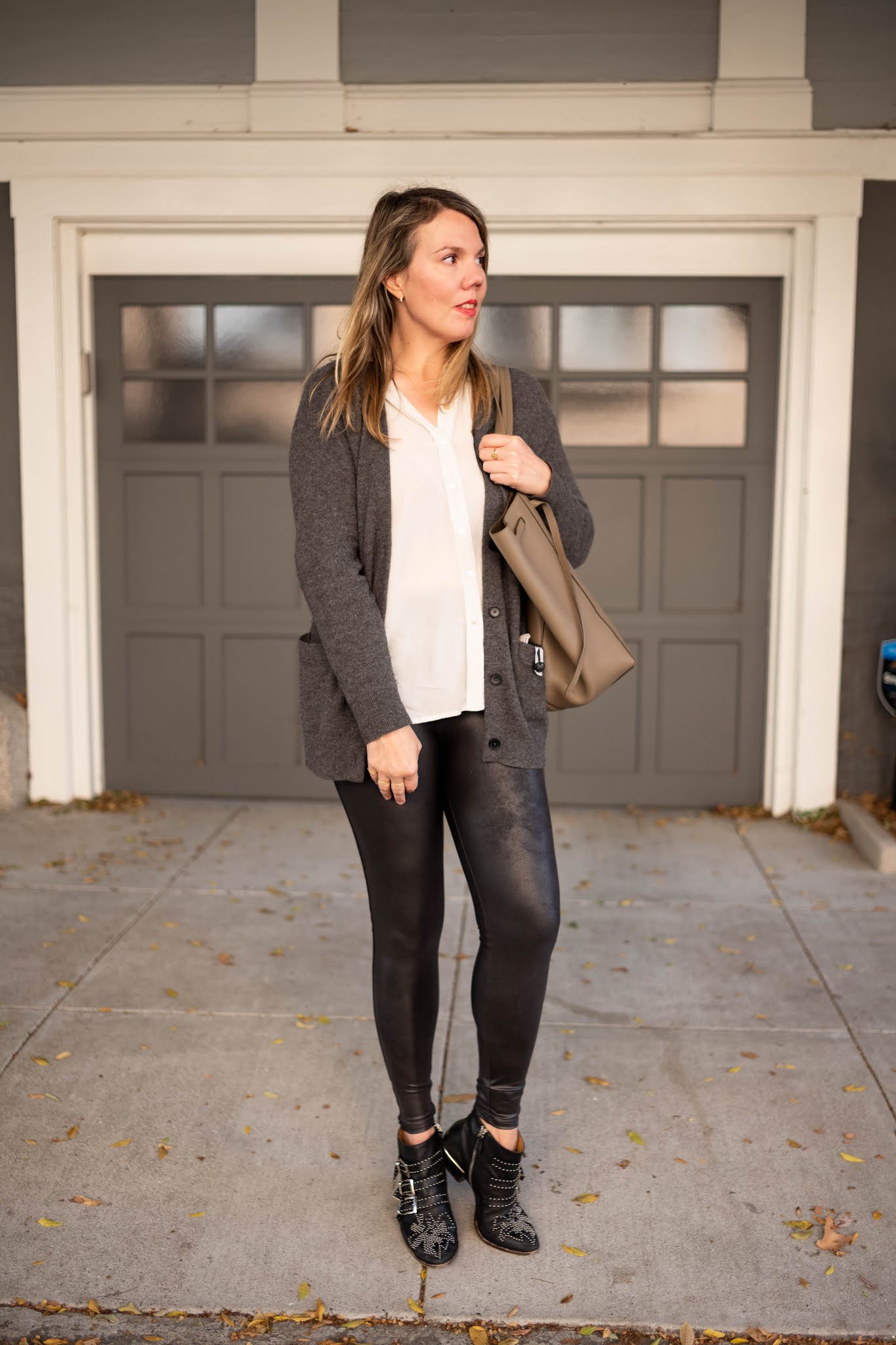 SPANX - Never go wrong with Faux Leather Leggings. Featured here
