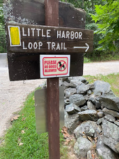 Trail sign for little harbor loop in portsmouth new hampshire