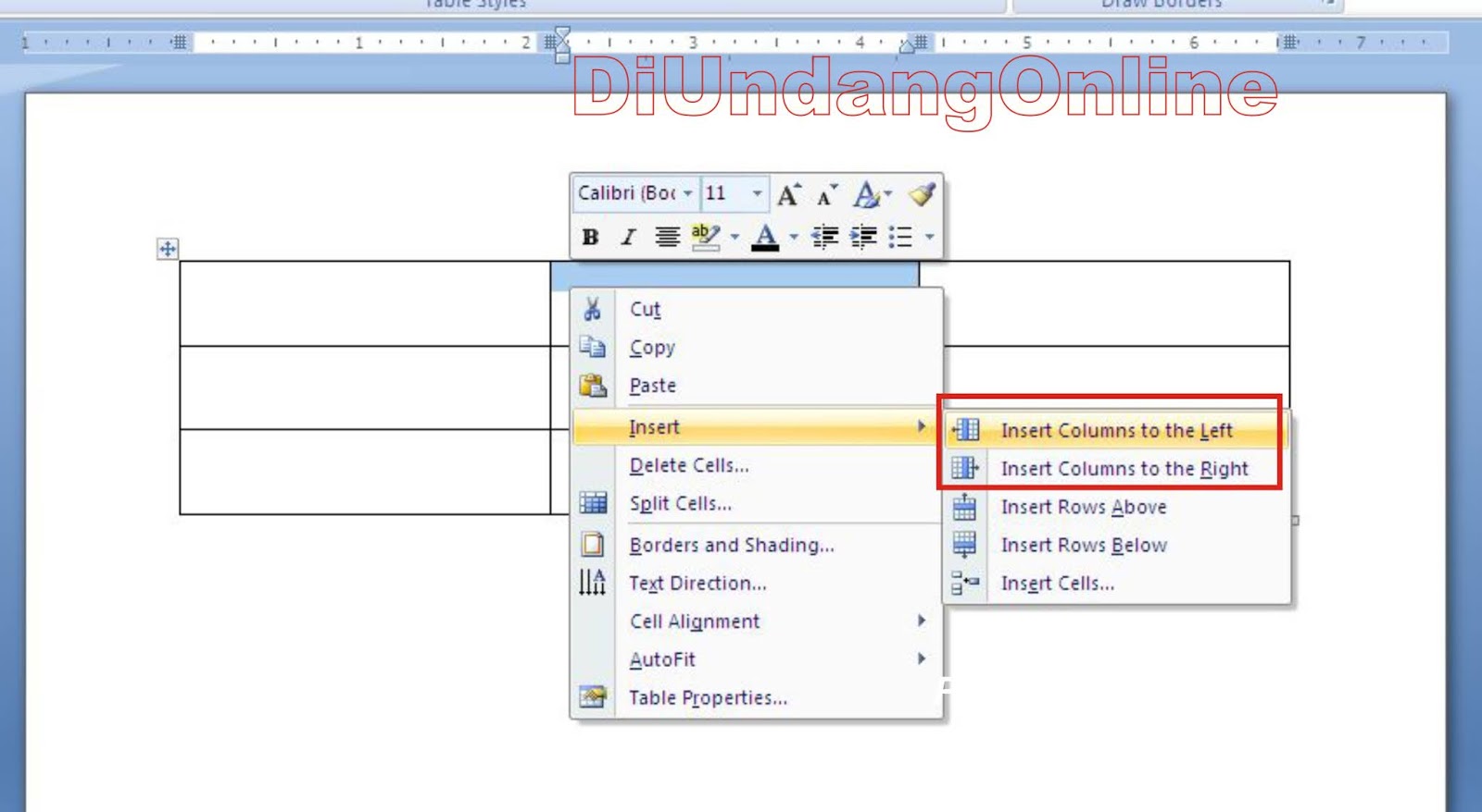4 Cara Membuat Tabel di Microsoft Word diundang online