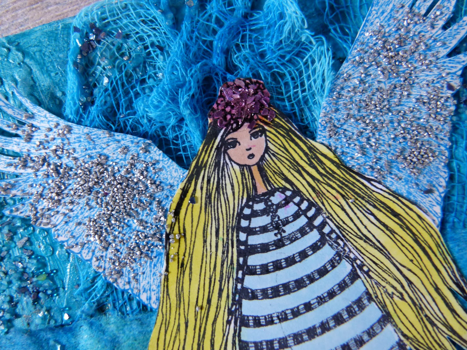 Angel of Hopes and Dreams Card The Blank Page Muse Stamps January