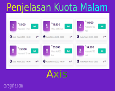 Kuota Malam Axis Dari Jam Berapa