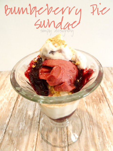 Bumbleberry Pie Sundae - such a yummy summer fruity sundae treat!  #myplatinum #sponsored #fruit #icecream