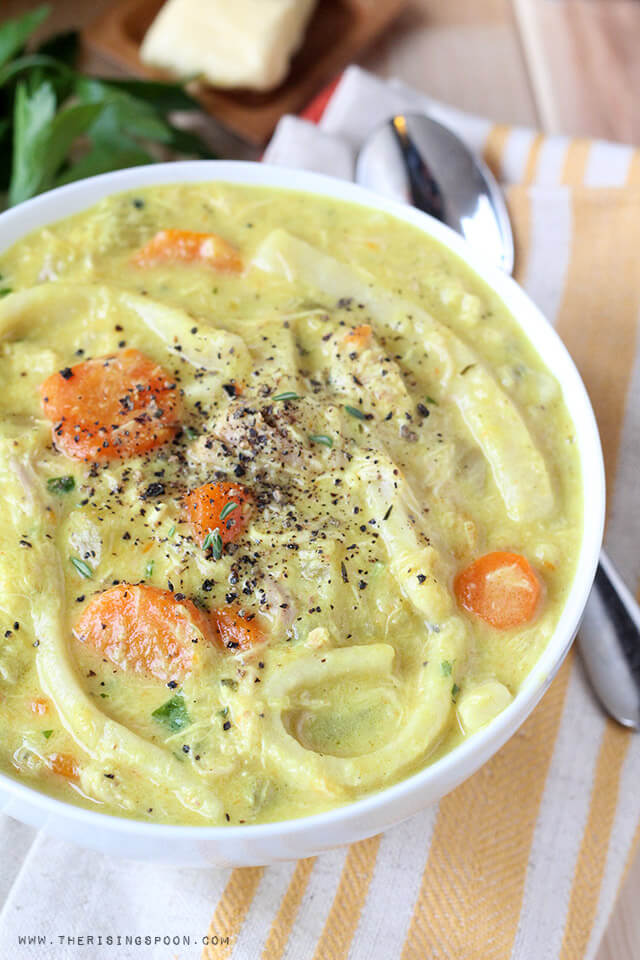 Creamy Chicken Noodle Soup (VIDEO) The Risin