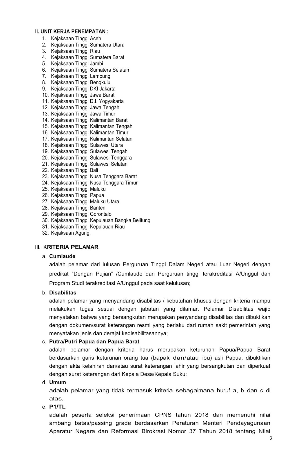 Penerimaan CPNS Kejaksaan Republik Indonesia Tahun 2019 [5203 Formasi]