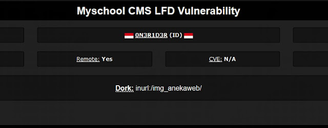 Cara Deface Myschool CMS LFD Vulnerability