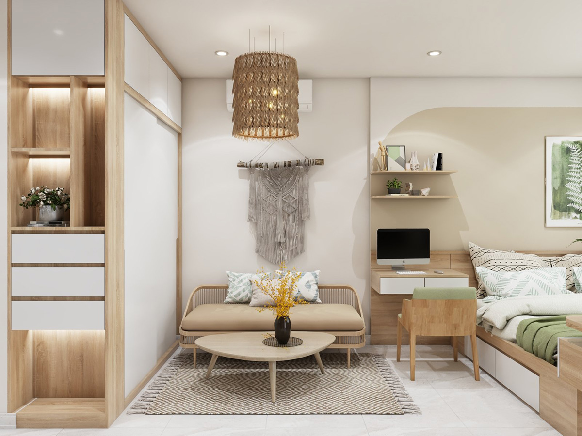 Thiết kế nội thất căn hộ studio Vinhomes Smart City